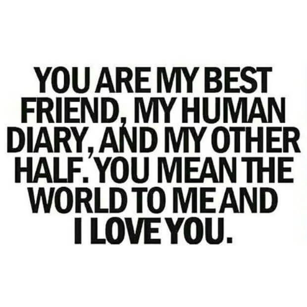 Love Quotes
you are my best friend my human diary