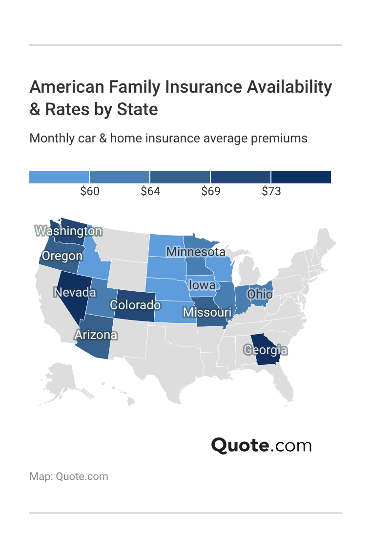 American Family Insurance Availability & Rates by State American Family Insurance Availability & Rates by State