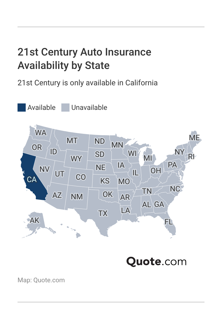 <h3>21st Century Auto Insurance Availability by State</h3> <h3>21st Century Auto Insurance Availability by State</h3>