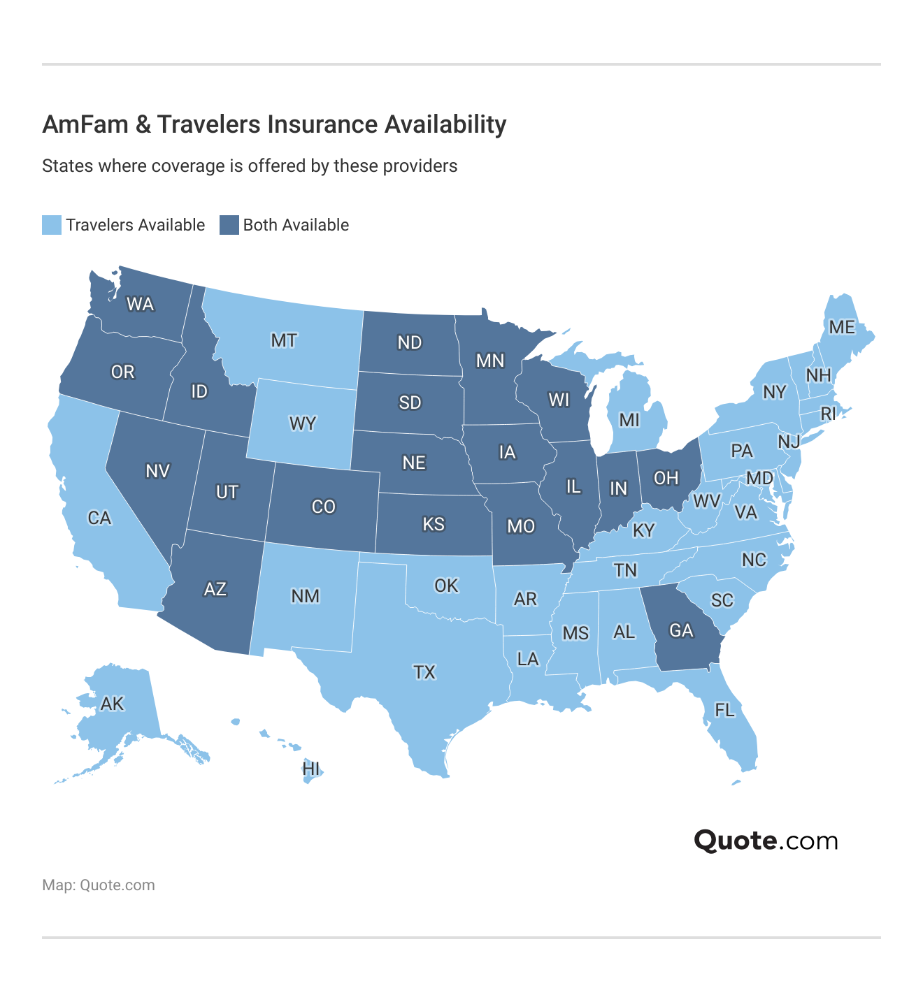 <h3>AmFam & Travelers Insurance Availability</h3> <h3>AmFam & Travelers Insurance Availability</h3>